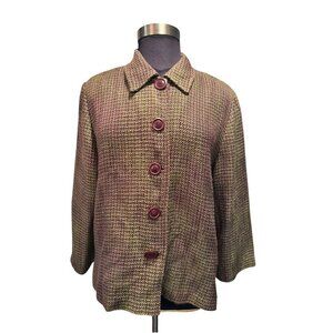 Joanna Tweed Blazer Jacket Button Front Career Office Coat 2X‎